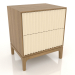 3d model Bedside table FARGO 2 drawers with milled facades (vanilla, natural oak, option 2) - preview