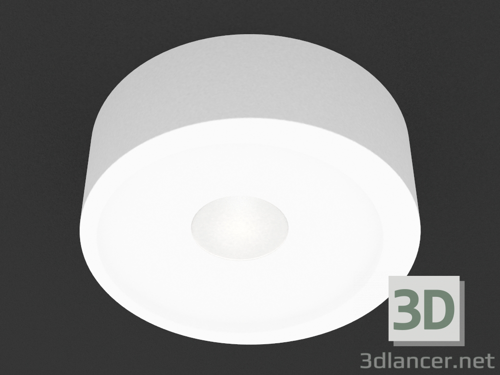 Modelo 3d Superfície lâmpada LED (DL18440_01 Branco R Dim) - preview