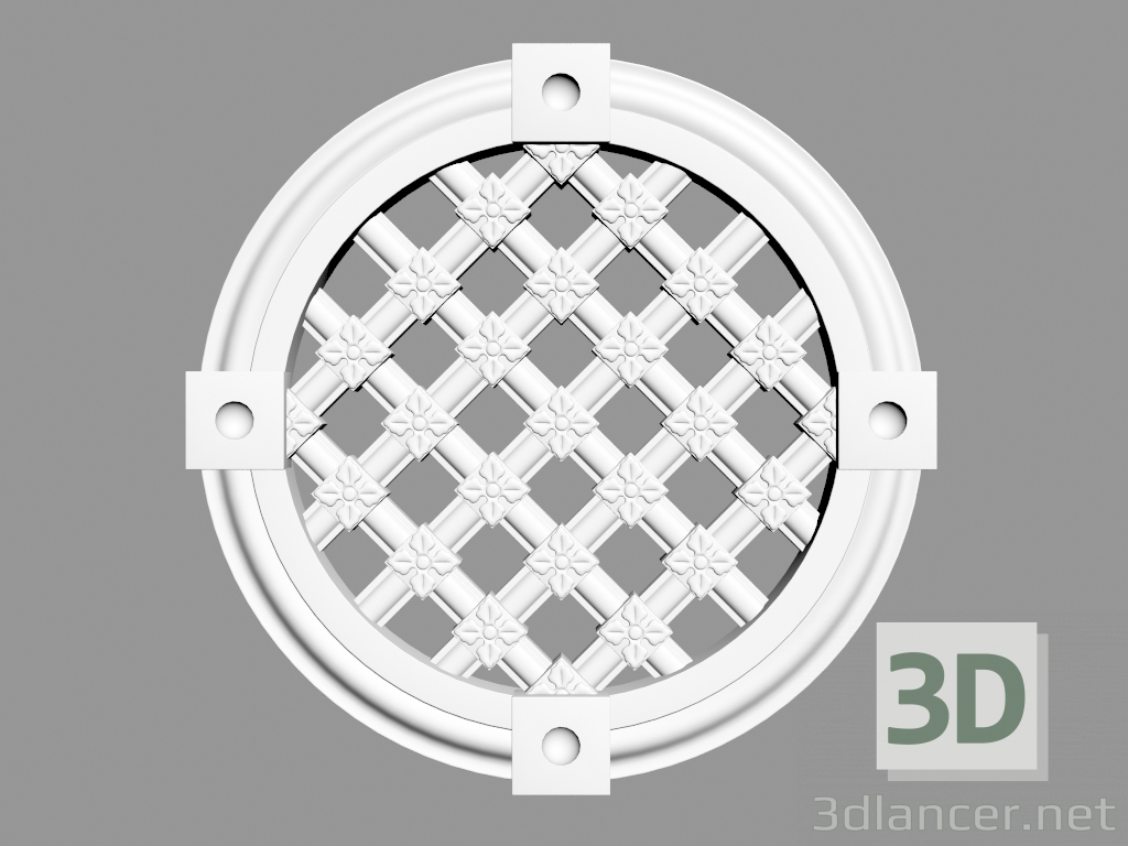 modèle 3D Grille de ventilation (VR4) - preview