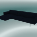3d model Sofa with deck chair Outline, left (Vidar 554, Polished Aluminum) - preview