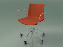Stuhl 0466 (5 Räder, mit Armlehnen, mit Frontverkleidung, Polypropylen PO00104)