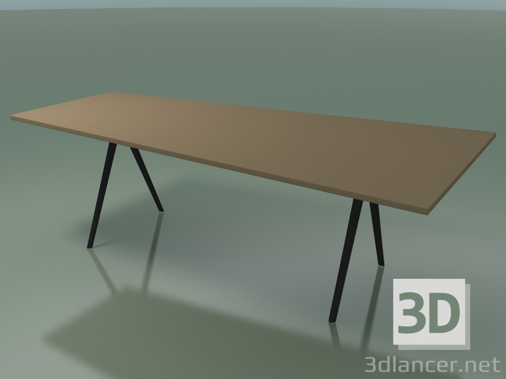 modèle 3D Table trapézoïdale 5412 (H 74 - 120-80x240 cm, stratifié Fenix F05, V44) - preview