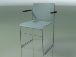 Stackable chair with armrests 6603 (polypropylene Petrol, V57)