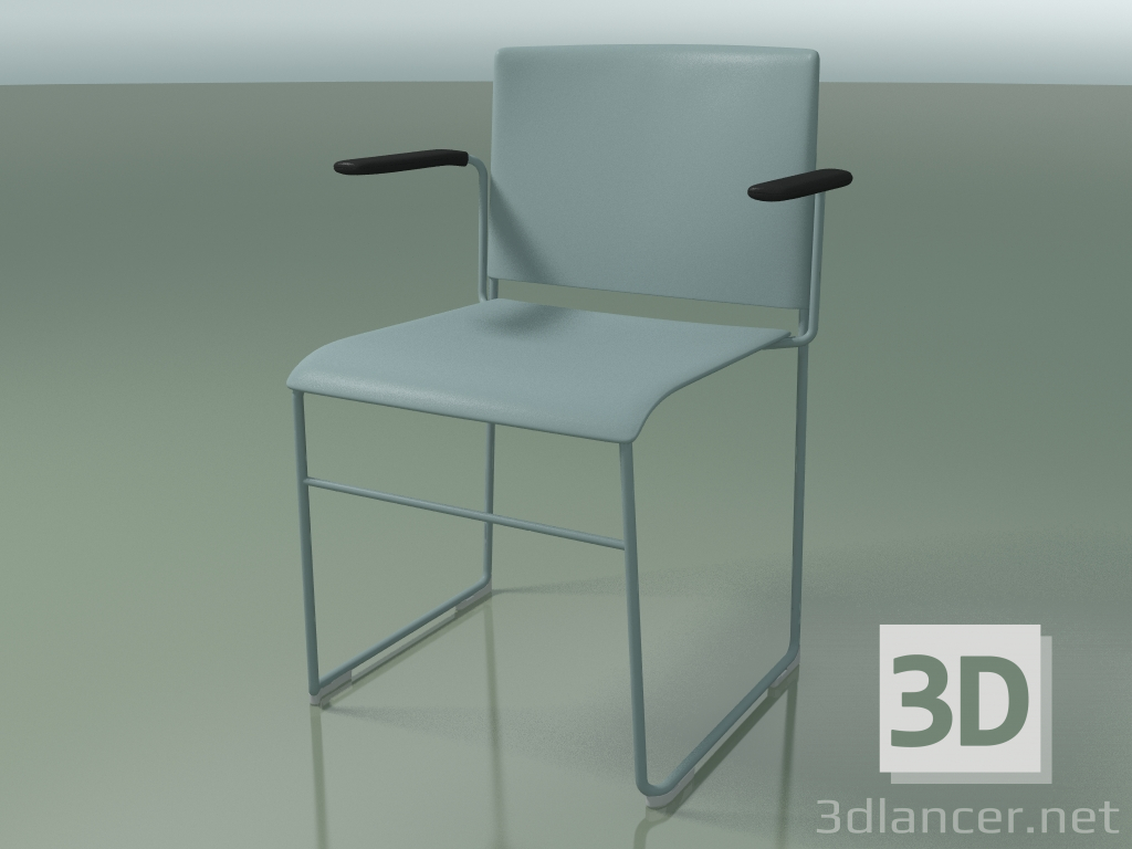 modèle 3D Chaise empilable avec accoudoirs 6603 (polypropylène Petrol, V57) - preview