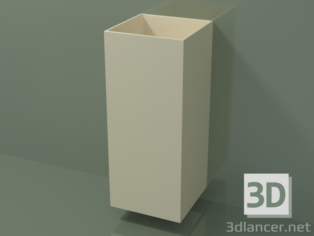 3D modeli Duvara monte lavabo (03UN16102, Bone C39, L 36, P 36, H 85 cm) - önizleme
