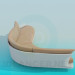 modèle 3D Canapé avec socle incurvé - preview