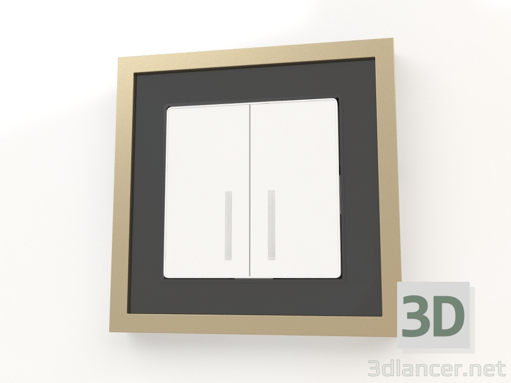 3d model Frame for 1 post Baguette (black-brass) - preview