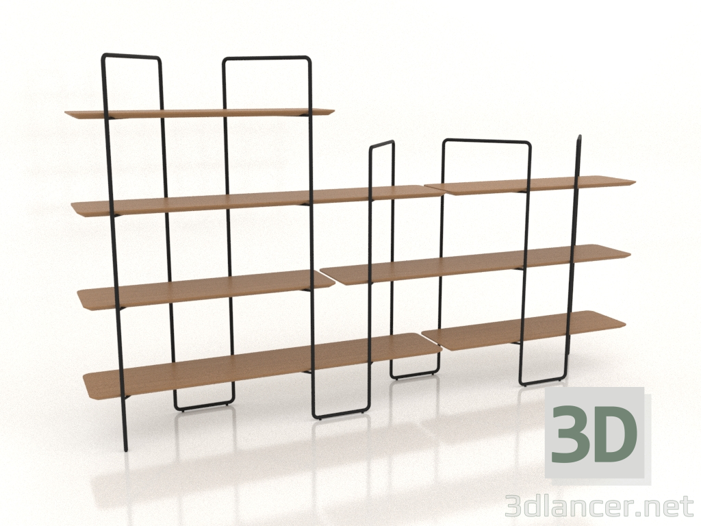 3D Modell Modulares Rack (Zusammensetzung 15 (05+03+U)) - Vorschau