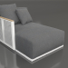 modello 3D Modulo divano sezione 2 sinistra (Bianco) - anteprima