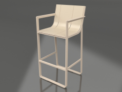 Stool with a high back and armrests (Sand)