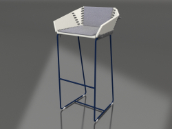 High chair with back (Night blue)