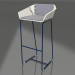 modèle 3D Chaise haute avec dossier (Bleu nuit) - preview