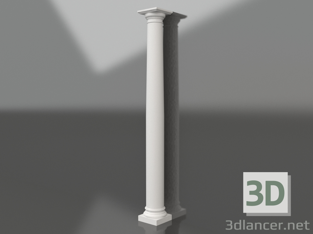 modello 3D Colonna in gesso KK 001 (D=200-240mm, H=2800mm) - anteprima