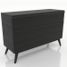 Modelo 3d Cômoda 4 1200 mm (preto RAL 9005) - preview