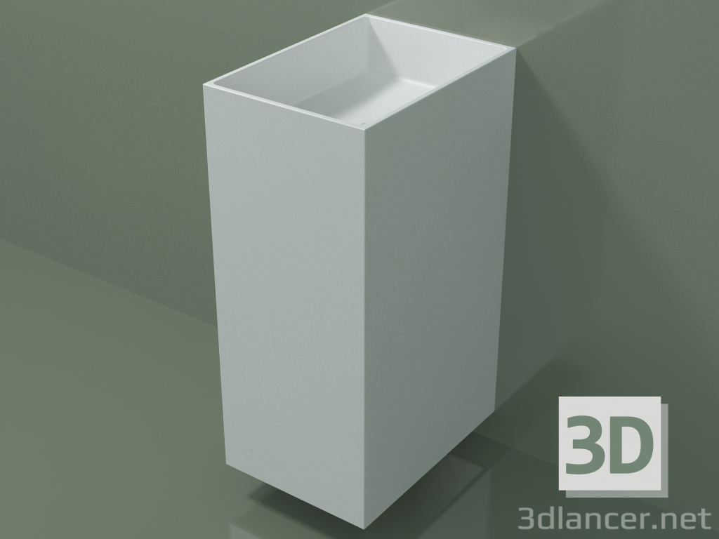 3D modeli Duvara monte lavabo (03UN16302, Glacier White C01, L 36, P 50, H 85 cm) - önizleme