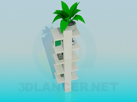 3d модель Етажерка для вазонів і сувенірів – превью 3d модель Етажерка для вазонів і сувенірів – превью