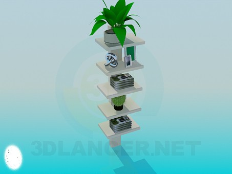 3d модель Етажерка для вазонів і сувенірів – превью 3d модель Етажерка для вазонів і сувенірів – превью