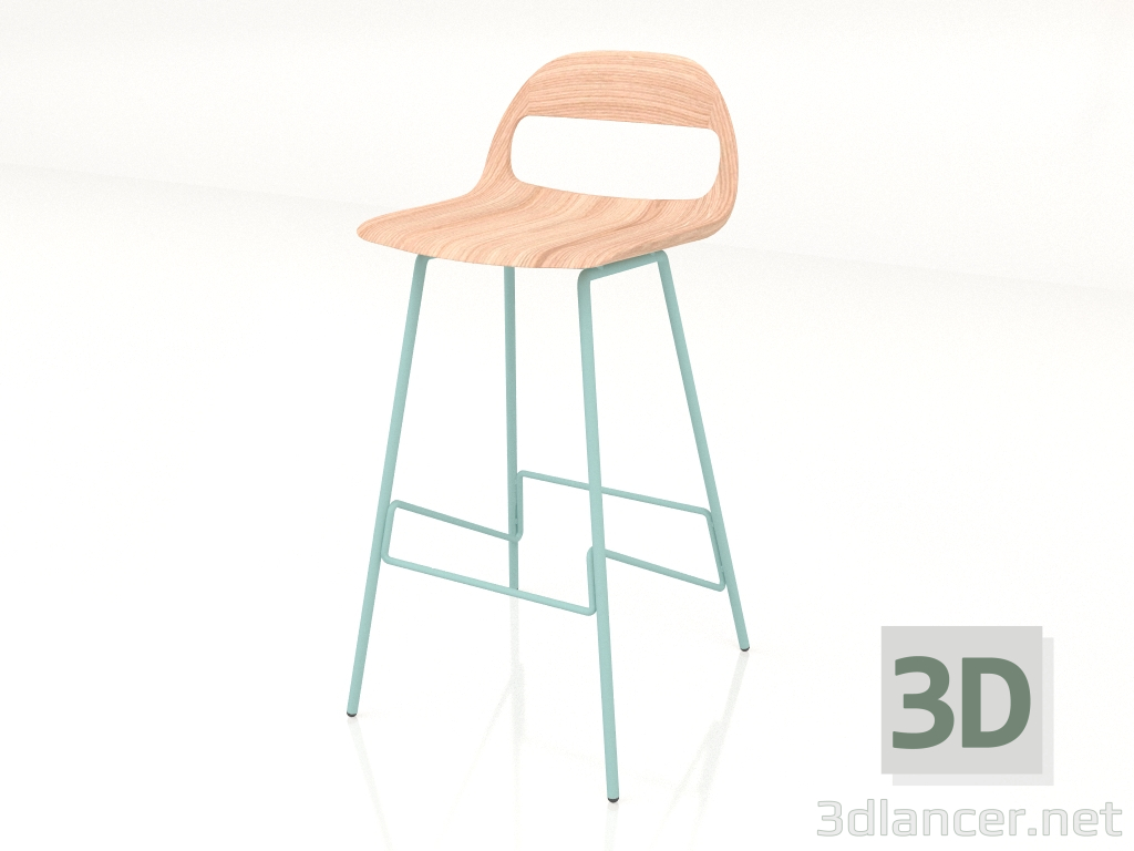 3d model Bar stool Leina (Light green) - preview