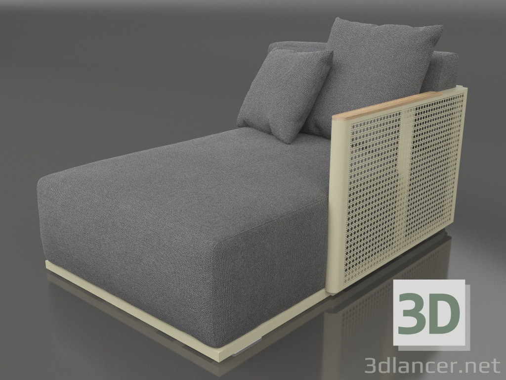 3d model Sofa module section 2 right (Gold) - preview