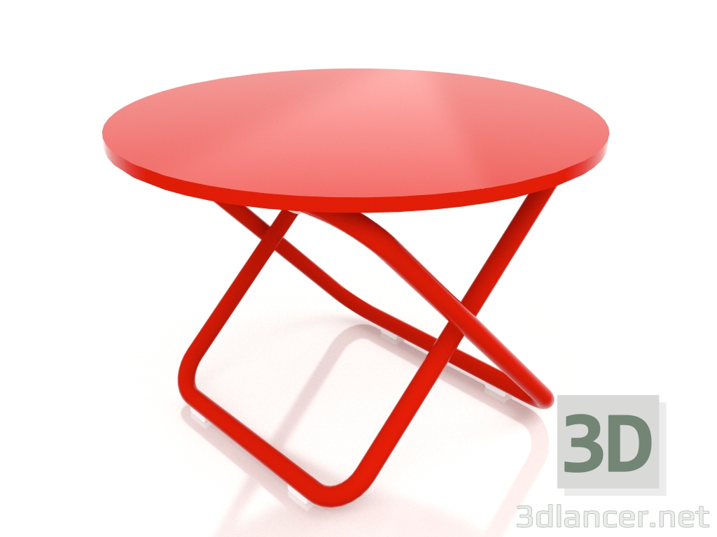 modello 3D Tavolo basso Ø60 (Rosso) - anteprima