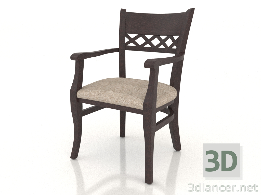 3d model Silla (sillón) Edimburgo (nogal oscuro) - vista previa