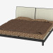 3D modeli Deri döşemeli çift kişilik yatak (JSB1010) - önizleme