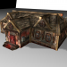 3d model Creepy House. Decoración Lowpoly - vista previa