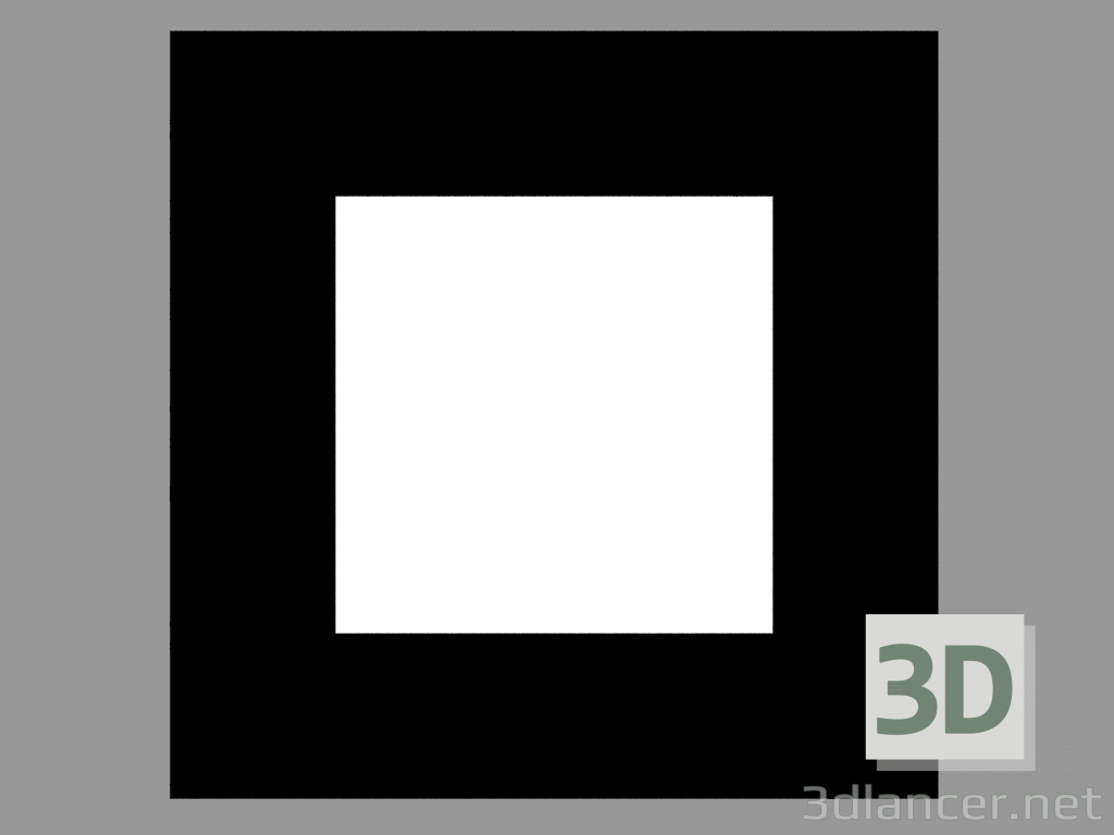 3d model Recessed light fixture FLAT SQUARE (S4712W) - preview