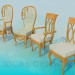 Modelo 3d Cadeiras do conjunto - preview