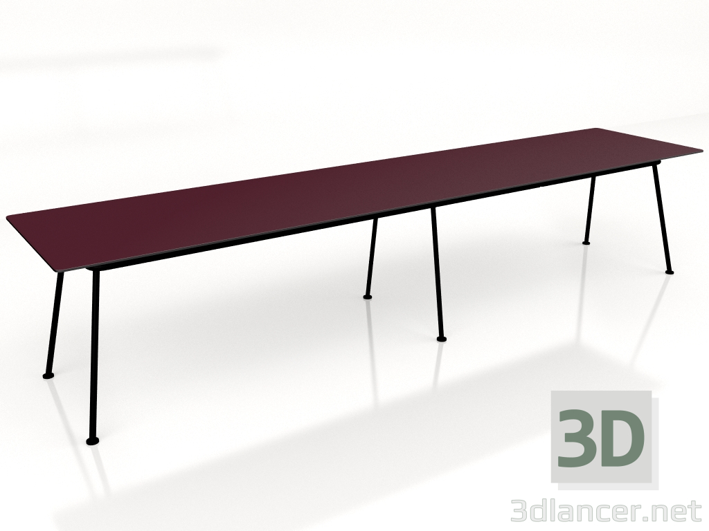 3D modeli Masa Yeni Okul Bankı NS836 (3600x800) - önizleme