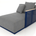 modello 3D Modulo divano sezione 2 destra (Blu notte) - anteprima