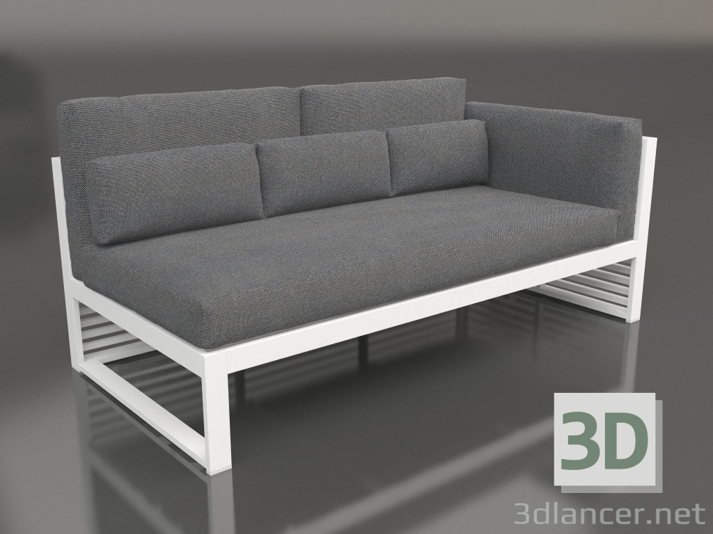 3D Modell Modulares Sofa, Teil 1 rechts, hohe Rückenlehne (Weiß) - Vorschau