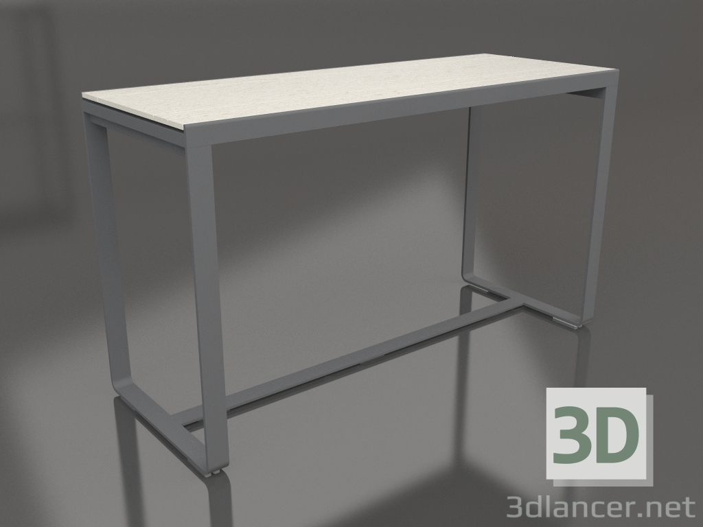 modello 3D Tavolo da bar 180 (DEKTON Danae, Antracite) - anteprima