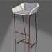 3d модель Высокий стул со спинкой (Wine red) – превью