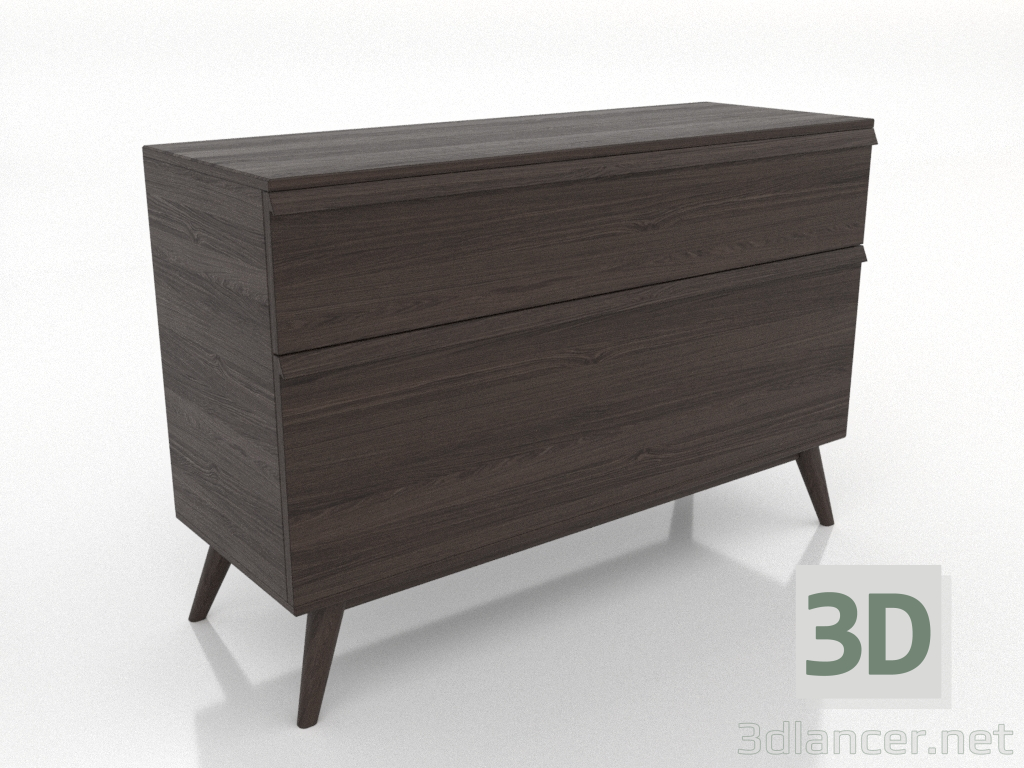 Modelo 3d Cômoda 4 1200 mm (freixo nogueira) - preview Modelo 3d Cômoda 4 1200 mm (freixo nogueira) - preview