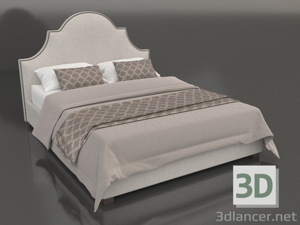 3d модель Дизайнерське ліжко м'яке Cheresse – превью