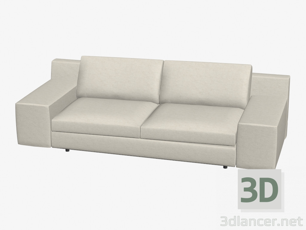 3d model Çift Kişilik Yatak olan koltuk 3d Editörler için Ücretsiz 3d