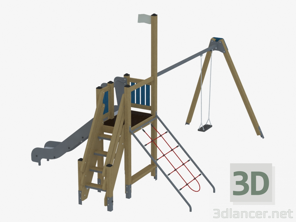 3 डी मॉडल बच्चों का खेल परिसर (KS1112) - पूर्वावलोकन