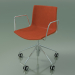 3d model Chair 0334 (5 castors, with armrests, with front trim, natural oak) - preview