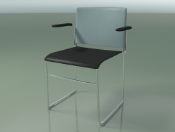 Stapelbarer Stuhl mit Armlehnen 6603 (Polypropylen Petrol Co zweite Farbe, CRO)