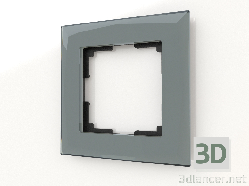 3D Modell Rahmen Diamant für 1 Pfosten (schwarz) - Vorschau