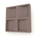 3d model 3D wall panel CONCAVE (brown) - preview