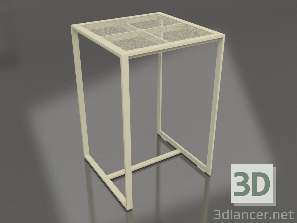 modello 3D Tavolino da bar (Oro) - anteprima