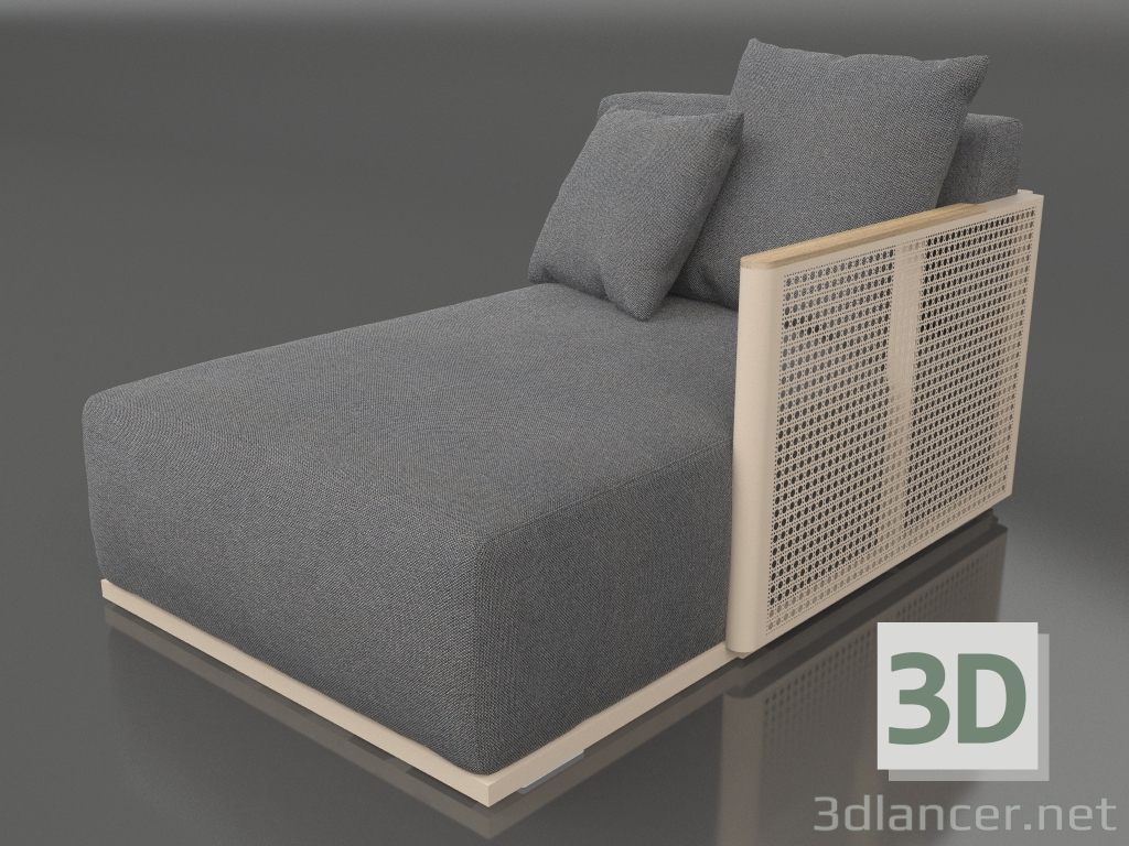 modèle 3D Module canapé section 2 droite (Sable) - preview