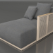 modello 3D Modulo divano sezione 2 destra (Sabbia) - anteprima
