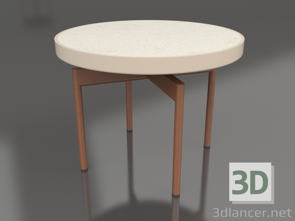 modello 3D Tavolino rotondo Ø60 (Sabbia, DEKTON Danae) - anteprima