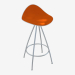 3D modeli Sandalye (beyaz turuncu h66) - önizleme