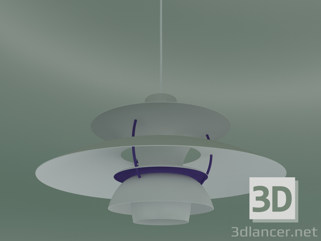 Modelo 3d Luminária pendente PH 5 (75W E27, CLASSIC WHT) - preview