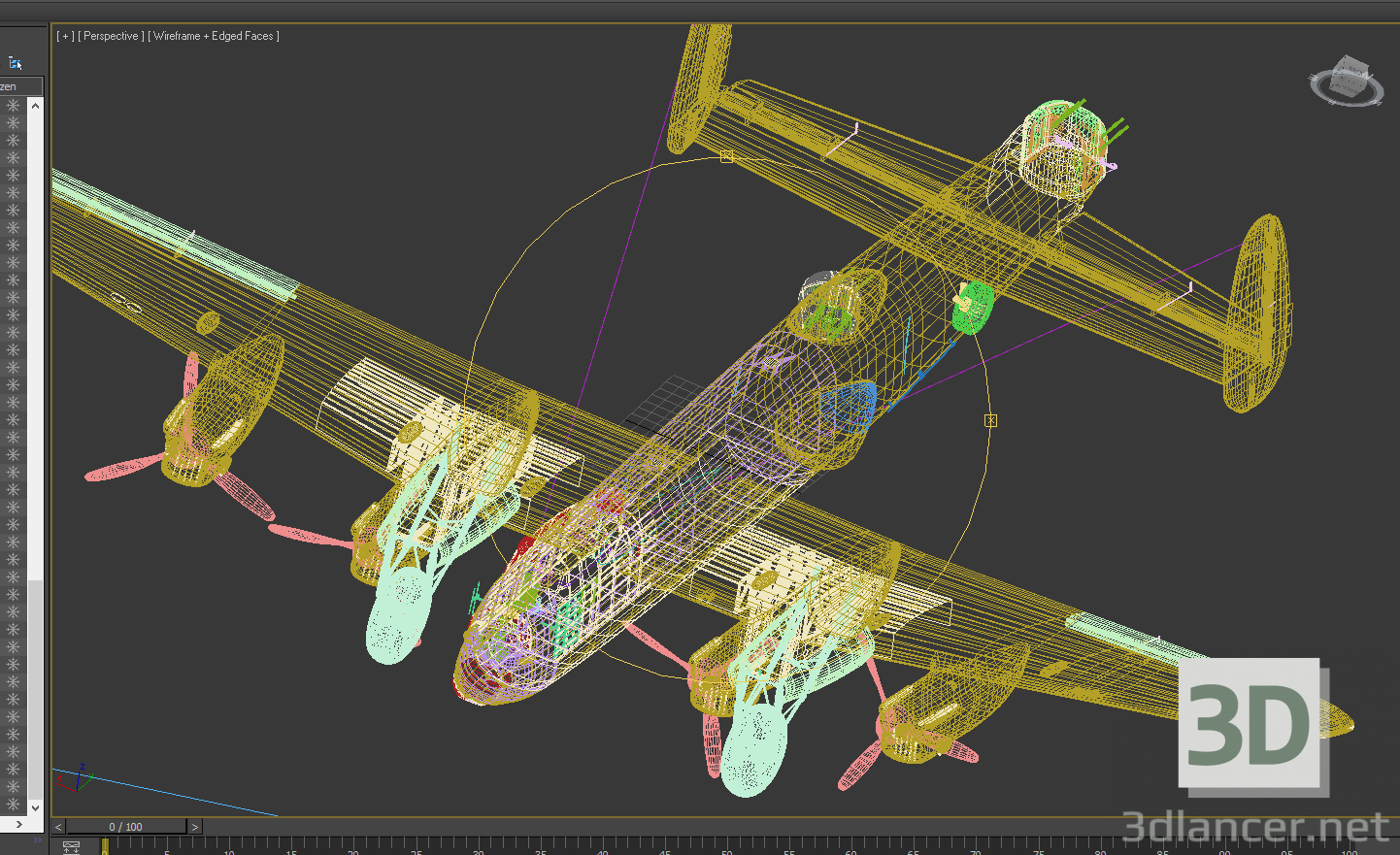 3D Lancaster b mK 3 modeli satın - render