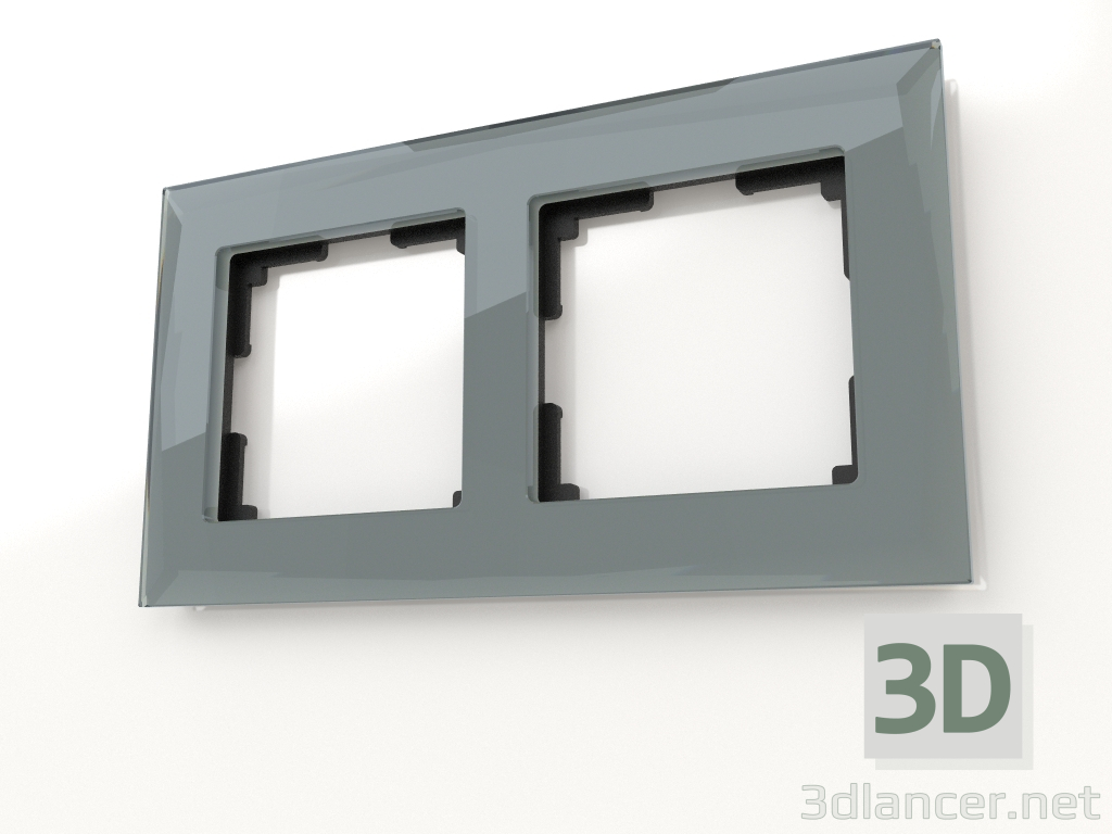 3d model Frame Diamant 2 posts (black) - preview